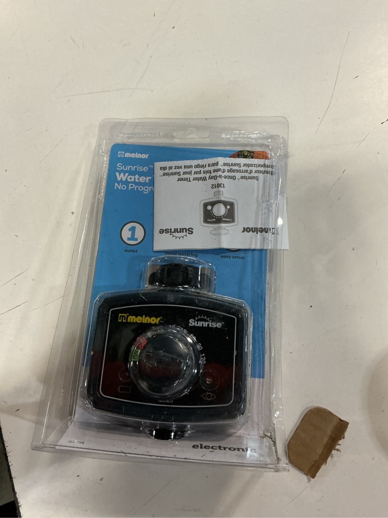 Condition photo showing As Is for melnor 1 output port mechanical hose end timer