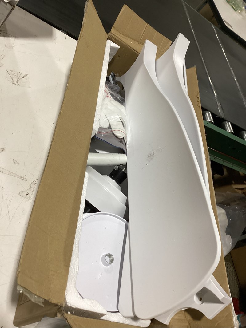 Condition photo showing Good Condition for depuley ceiling fan without light: 52 inch 3 blade outdoor fans for patios - white ceiling fan no light indoor remote control ultra quiet dc motor reversible 6 speed timer 52 inch white 02