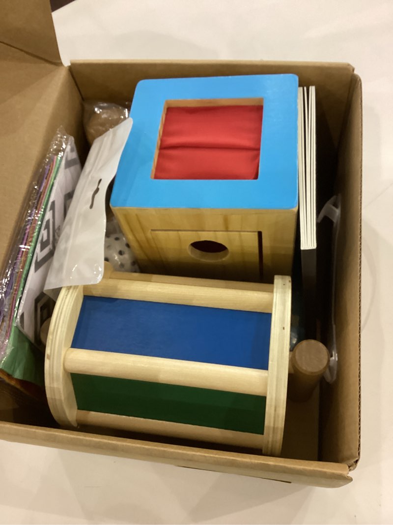 WOODMAM Montessori Toys for Babies 0-6 Months, 9 in 1 Learning Educational Sensory Toys for Newborn 