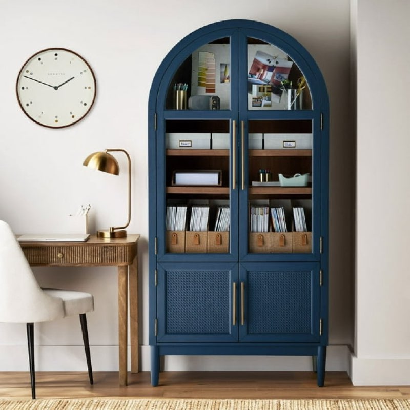 enzo storage cabinet with rattan cabinet doors