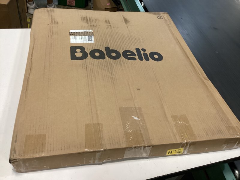 Condition photo showing New/Like New for babelio baby gate for stairs, kitchen & doorways, 26-43" w 28" h no bottom bar| easy installation| one-handed operation| auto-close| hardware mount (drill needed) safety dog/pet gate indoor (white) *white 28" h, 26-43" w-standard