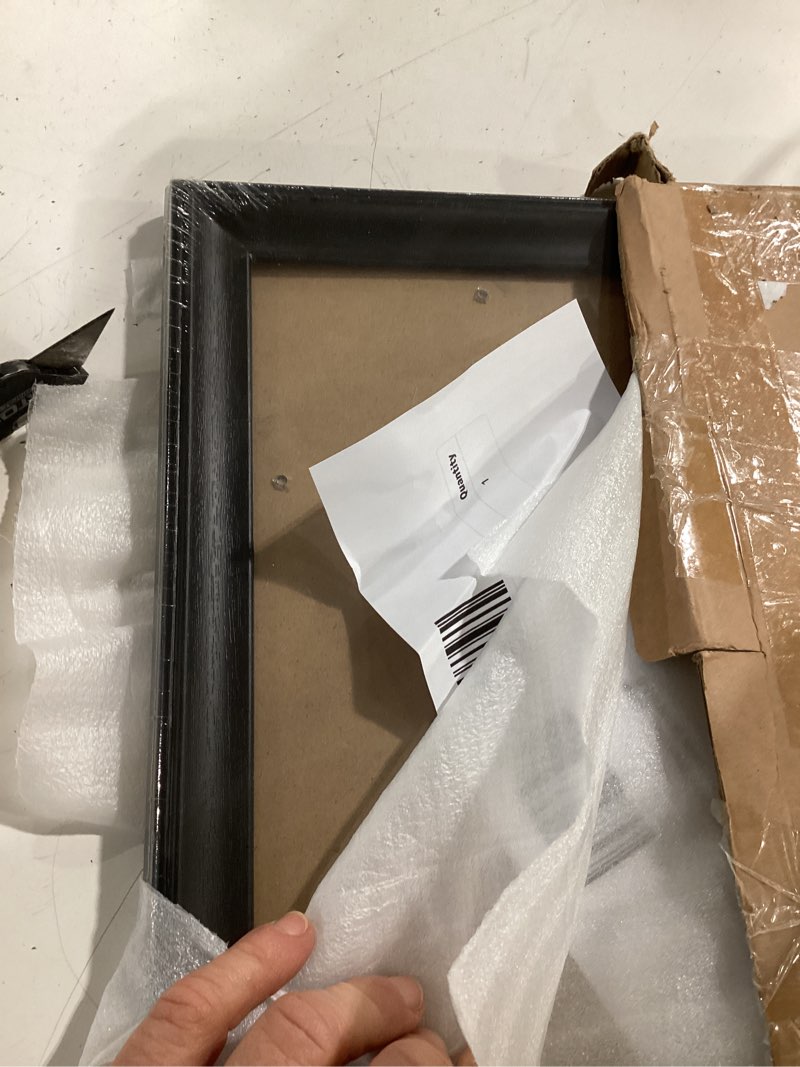 Condition photo showing Good Condition for 18x34 inch picture frame solid wood black,suitable for panoramic photo frame, posters,painting,group photo,puzzle (a23b1834)