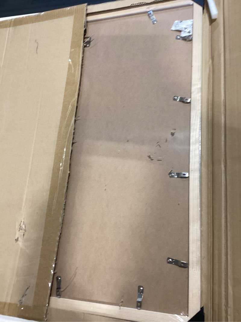 Condition photo showing New/Like New for 24x30 wood frame white, modern natural woodgrain 30x24in picture frame, rustic wooden 24 x 30 inch gallery wall photo poster frame with hd plexiglass, horizontal vertical wall mounting display 1pcs white 24x30