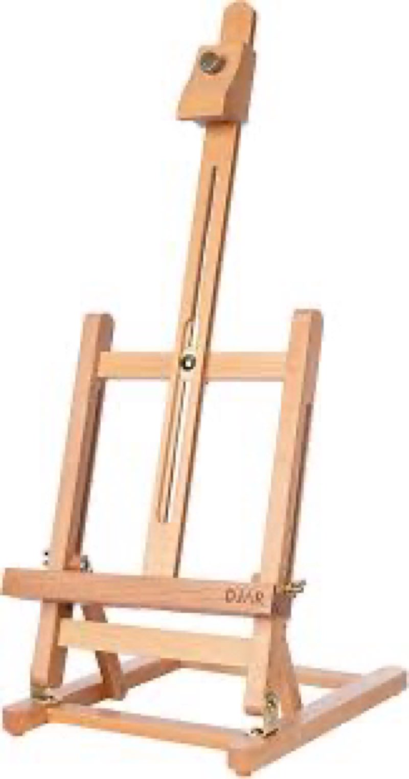 DJAR H- Frame Tabletop Painting Easel, Adjustable Solid Beech Wood Desktop Art Easel, Hold Canvas Up