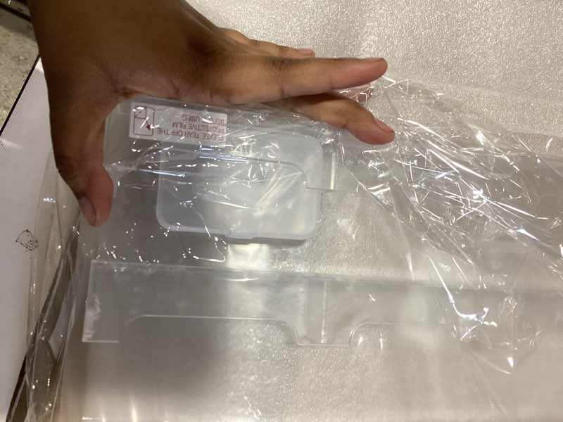 Condition photo showing Good Condition for Hillban Acrylic Business Card Holder Wall Mount Clear Sticker Display Rack Multiple Card Holders Clear Acrylic Organizing Sticker Display Stand Pre Drilled(20 Pockets)