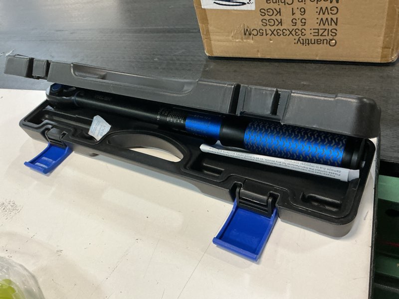 Condition photo showing Good Condition for upgrade 1/2" drive click torque wrench,10-180ft.lb,dual-direction adjustable 72 tooth click torque wrench for bike, motorcycle,professionals & diyers,blue 1/2inch 10-180ft.lb