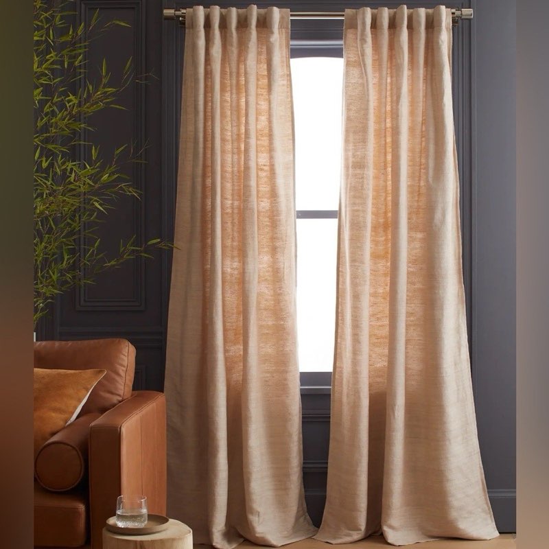 quince raw silk curtain 48” x 84” (1 panel)