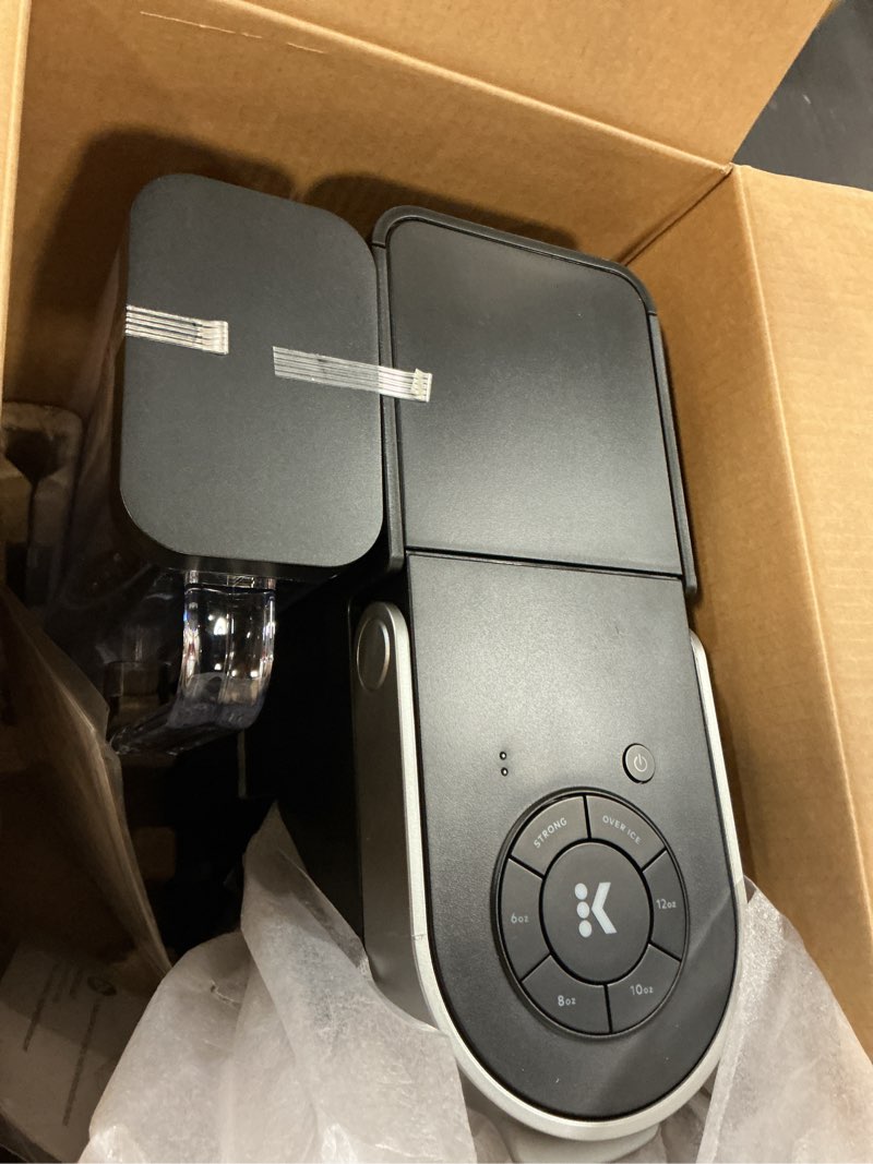 Condition photo showing As Is for keurig k-supreme single serve k-cup pod coffee maker, multistream technology, 4 brew sizes, 66oz dual-position removable reservoir, black black coffee maker