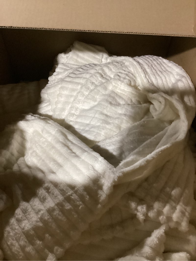 Condition photo showing Good Condition for Buryeah 12 Pcs Flannel Throw Blanket Bulk 50 x 60 in Sleepover Blankets Outdoor Wedding Throw Lightweight, Oeko-TEX Standard 100 Certified for Sofa Donation Homeless Gifts (Beige) 12 Beige