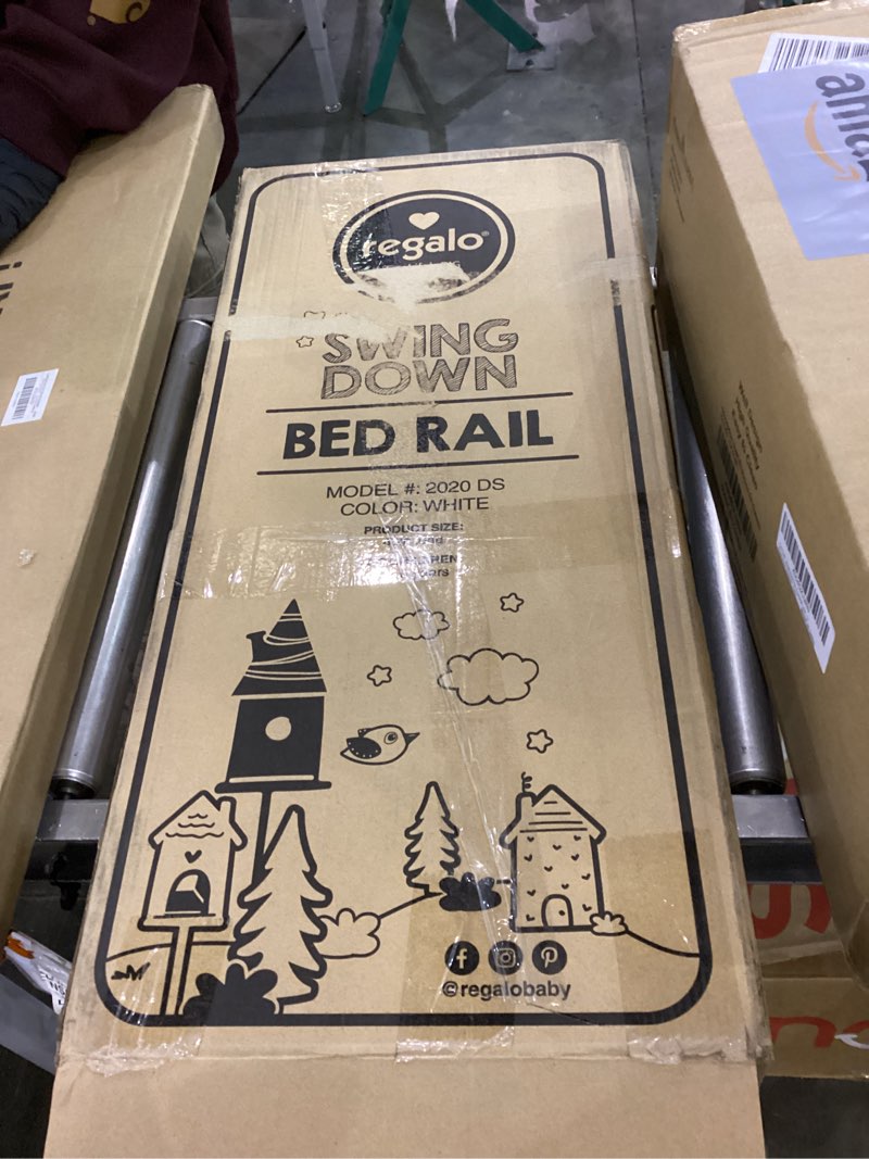 Condition photo showing As Is for Regalo Swing Down Bed Rail Guard, with Reinforced Anchor Safety System 43 Inch