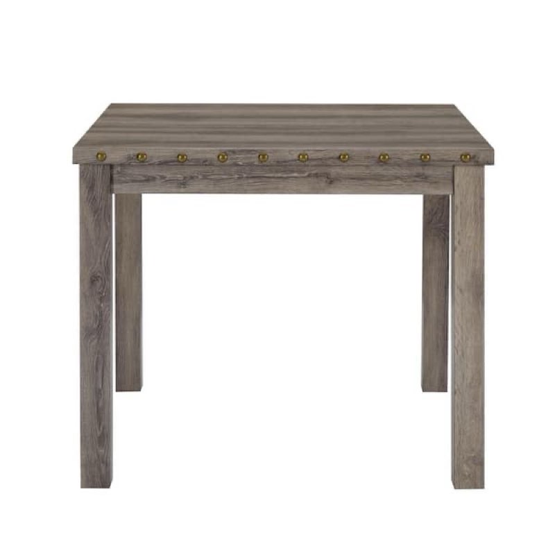 Farmhouse 42 in. W Rural Log Wood Counter Height 4-Legs Dining Table