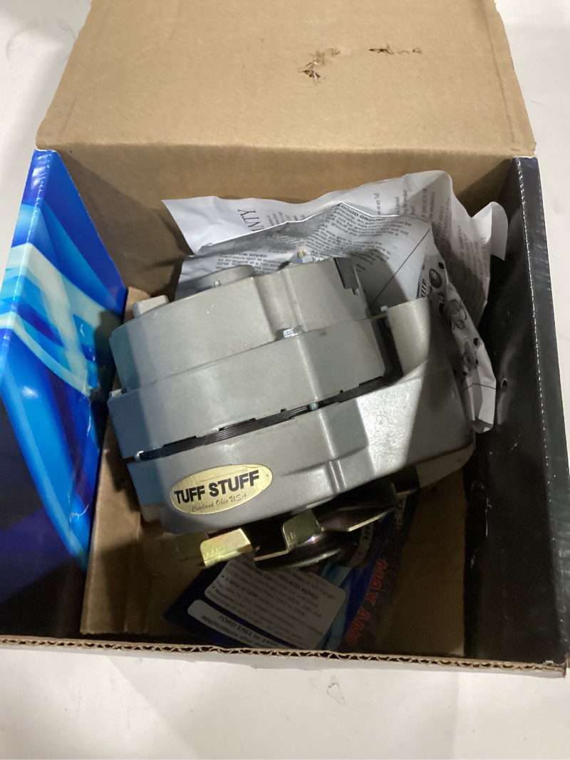 Condition photo showing Good Condition for Tuff Stuff Alternator, 100 amps, 12V, 1-Wire, Single V-Belt Pulley, Aluminum Case, Natural, compatible with Ford, Each