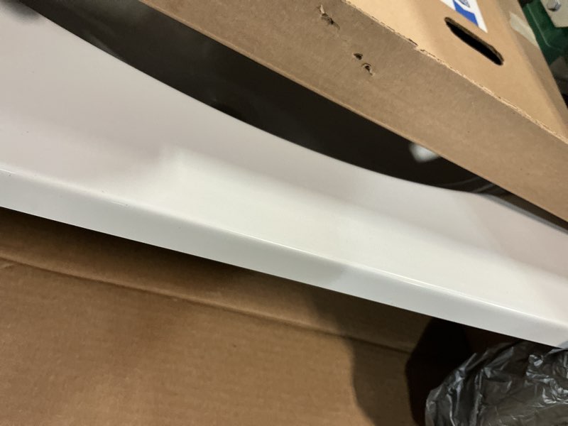Condition photo showing Good Condition for project source white cultured marble vanity top with oval basin 25-in x 22-in white cultured marble integral single sink 3-hole bathroom vanity top