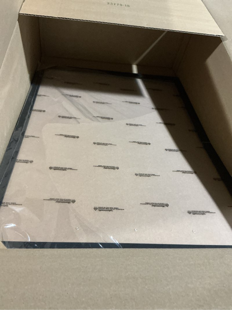 Condition photo showing As Is for Engineered Wood 19x27 Frame, Black Picture Frame for 19 x 27 Inch Poster Puzzle Photo, Light Weight 19 by 27 Poster Frame with Wood-grain for Wall - 1 Pack/Black/19 x27 1 19x27