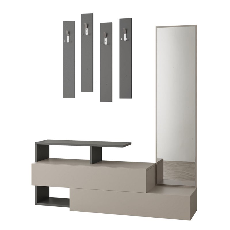 Claflin Hall Tree 53.8'' Wide with Bench and Shoe Storage