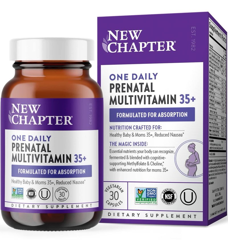 (exp.date 06/2026) new chapter prenatal vitamins, one daily prenatal multivitamin enhanced for age 35+ with methylfolat
