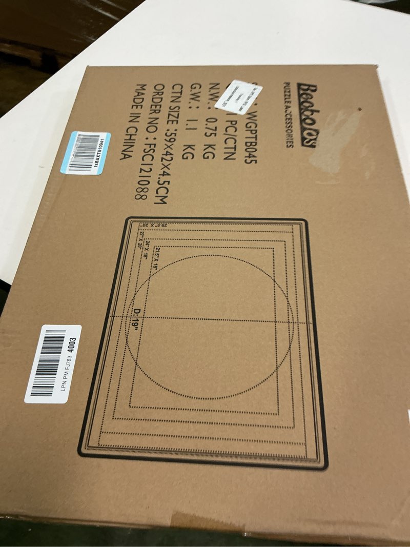 Condition photo showing New/Like New for Becko US Jigsaw Puzzle Board with 6 Sorting Trays & Felt Cover, Foldable Puzzle Mat with Auxiliary Lines for Puzzle Storage Saver, Lightweight & Portable, for 1000 Piece Jigsaws Puzzles