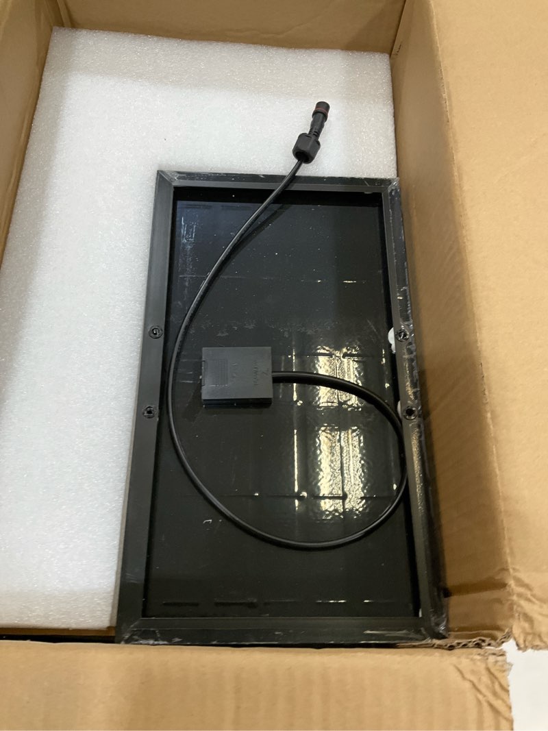 Condition photo showing Good Condition for voojoy 8500w solar lights outdoor waterproof, 7000k dusk to dawn solar street lights outdoor motion sensor with remote, led security flood light for outside, parking lot, yard, garden, garage, 2 pack