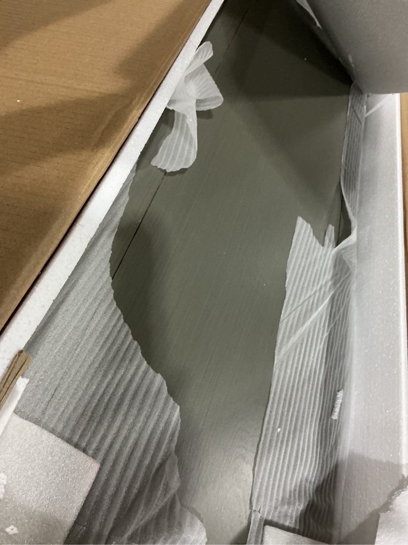 Condition photo showing Good Condition for Aprilsoul Buffet Console Table, 47.36” Sideboard with 4 Drawers, 2 Storage Cabinets and Bottom Shelf for Livingroom Apartment Hallway, Antique Gray