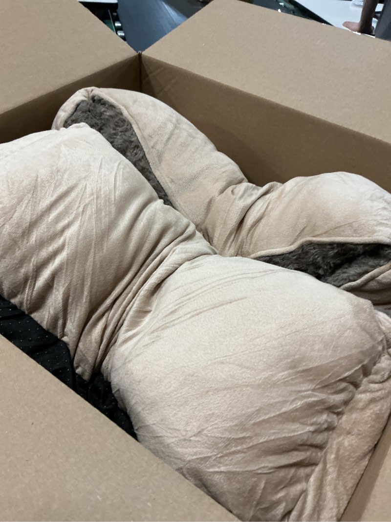 Condition photo showing Good Condition for joejoy rectangle dog bed for large medium small dogs - washable orthopedic sofa bed, soft breathable puppy & pet cuddler, durable calming dog bed with anti-slip bottom, multiple sizes, beige l(30"x 24"x 9") beige