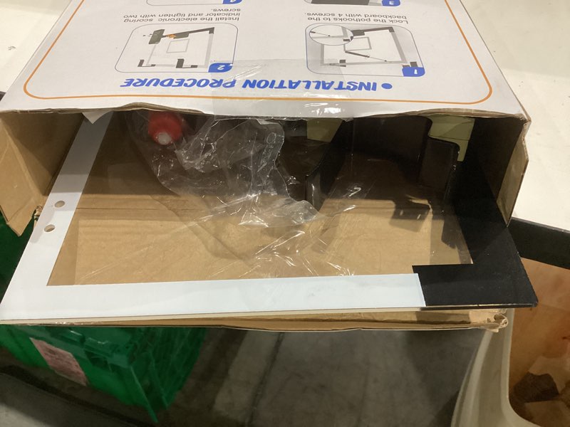 Condition photo showing Good Condition for indoor basketball hoop boys gifts for teens door room basketball hoop mini hoop with scoreboard, 3 balls and batteries basketball toys for 8 9 10 11 12 blackwhite basketball hoop & scoreboard
