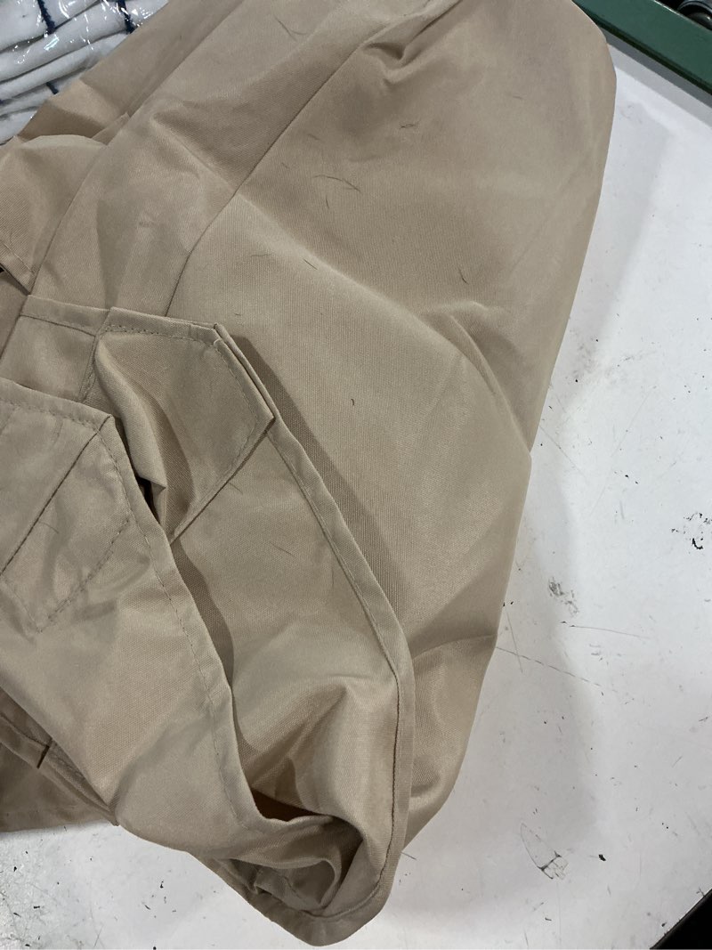 Condition photo showing As Is for mastercanopy patio umbrella 10 ft replacement canopy for 8 ribs-beige canopy only 8ribs 10ft beige