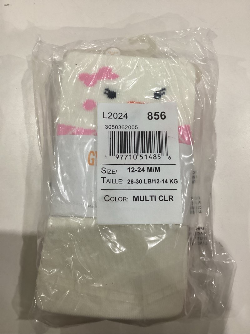 Condition photo showing As Is for Gymboree Girls And Toddler Tights, Multipacks 12-24 Months Pink Fairisle 2-pack