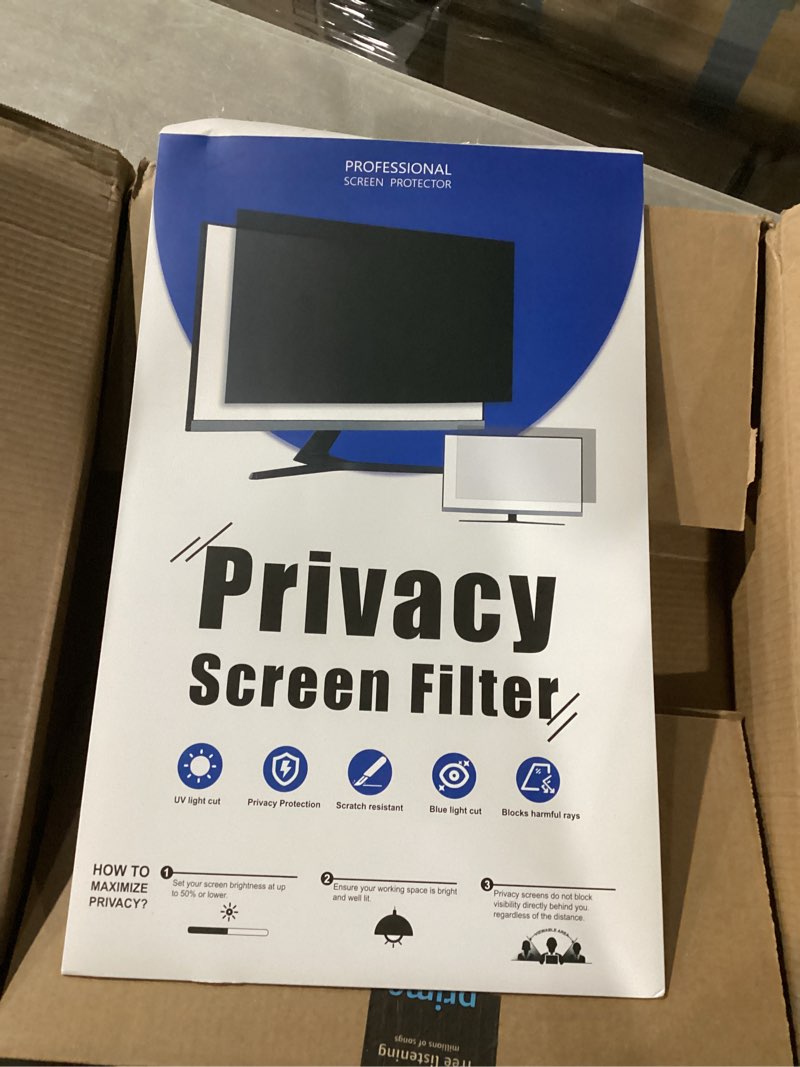 Condition photo showing Good Condition for [2-pack] 21.5 inch privacy screen for computer monitor 16:9 aspect ratio, eye protection anti blue light glare shield, 21.5inch removable black blackout anti spy desktop security private filter 21.5''(16:9)