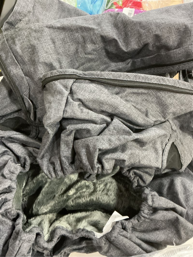 Condition photo showing Good Condition for car seat rain cover with clear peep window, universal car seat cover baby with zipper door and side ventilation, all-round snow, wind & rain canopy waterproof cover, machine washable, grey grey for winter