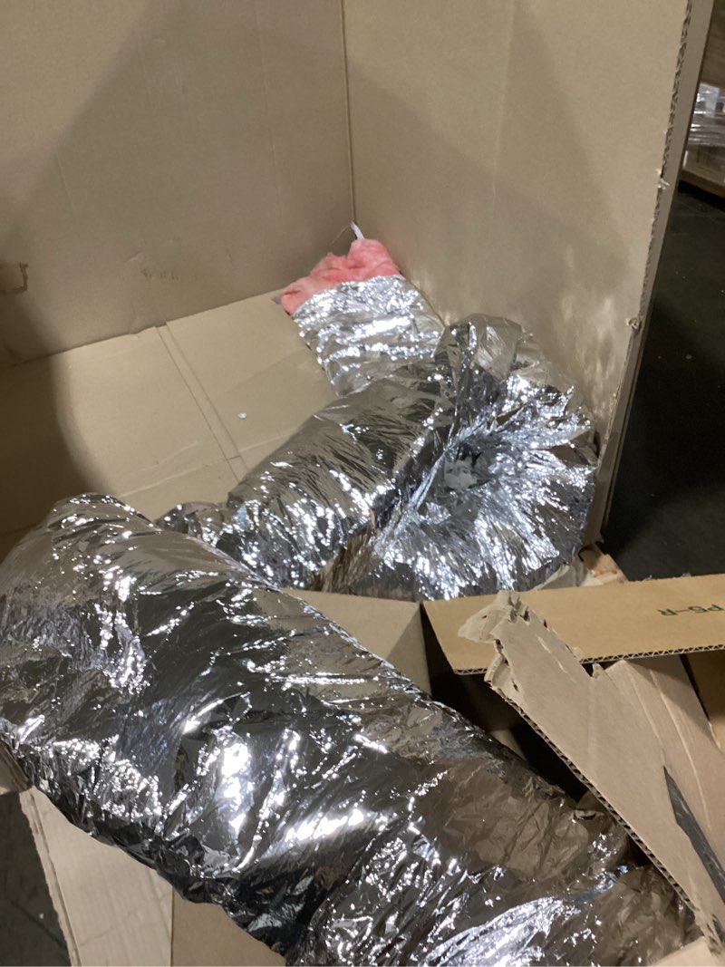 Condition photo showing As Is for imperial r6.0 25 ft. l x 4 in. d silver poly duct