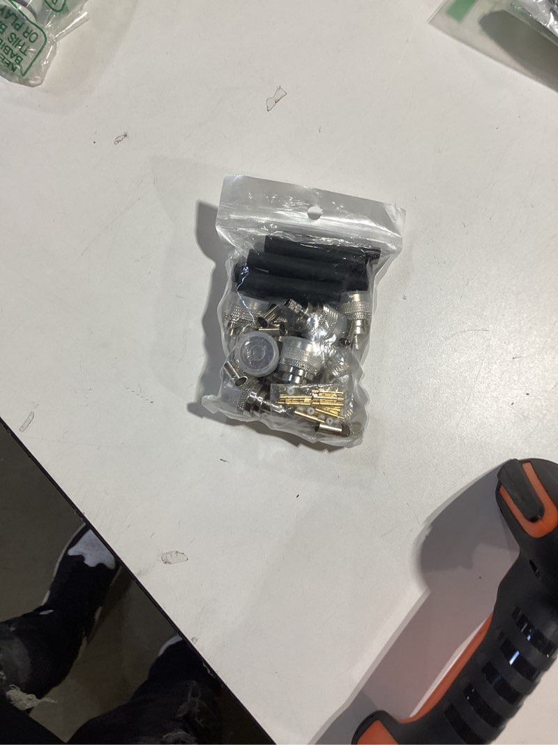 MOOKEERF N Male Crimp Connector, N Male Plug Adapter RF N-Type Connector for RG8X/LMR240/ 4D-FB/ CNT