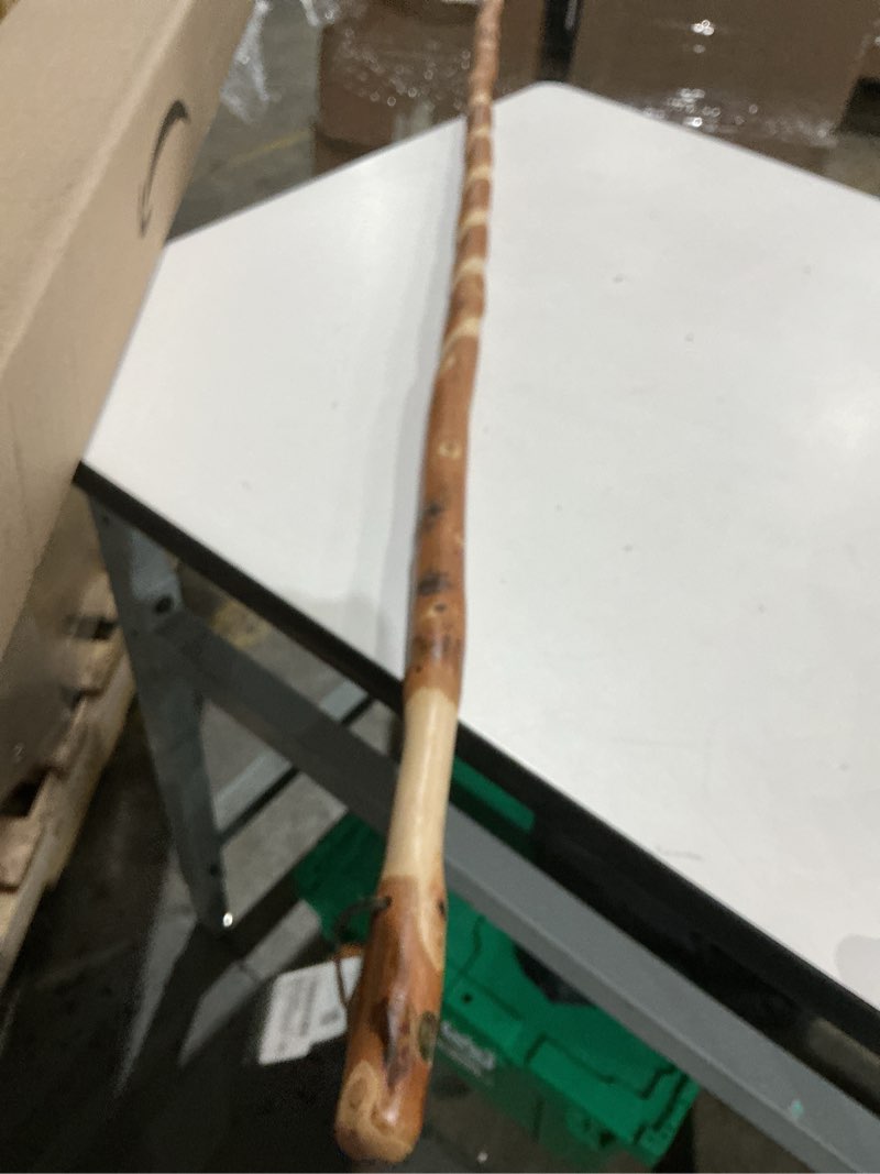 Condition photo showing Good Condition for brazos rustic wood walking stick, twisted hickory, traditional style handle, for men & women, made in the usa 55 inch (pack of 1)