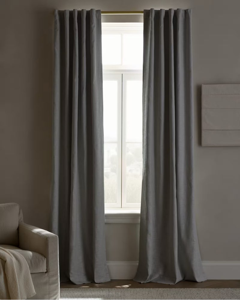 quince textured cotton true blackout curtain 48x84 (incomplete)