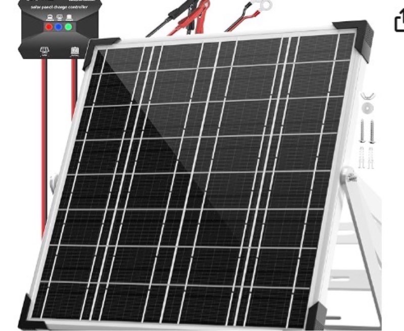 suner power 24v 20w solar battery trickle charger maintainer, built-in ultra smart mppt controller, 