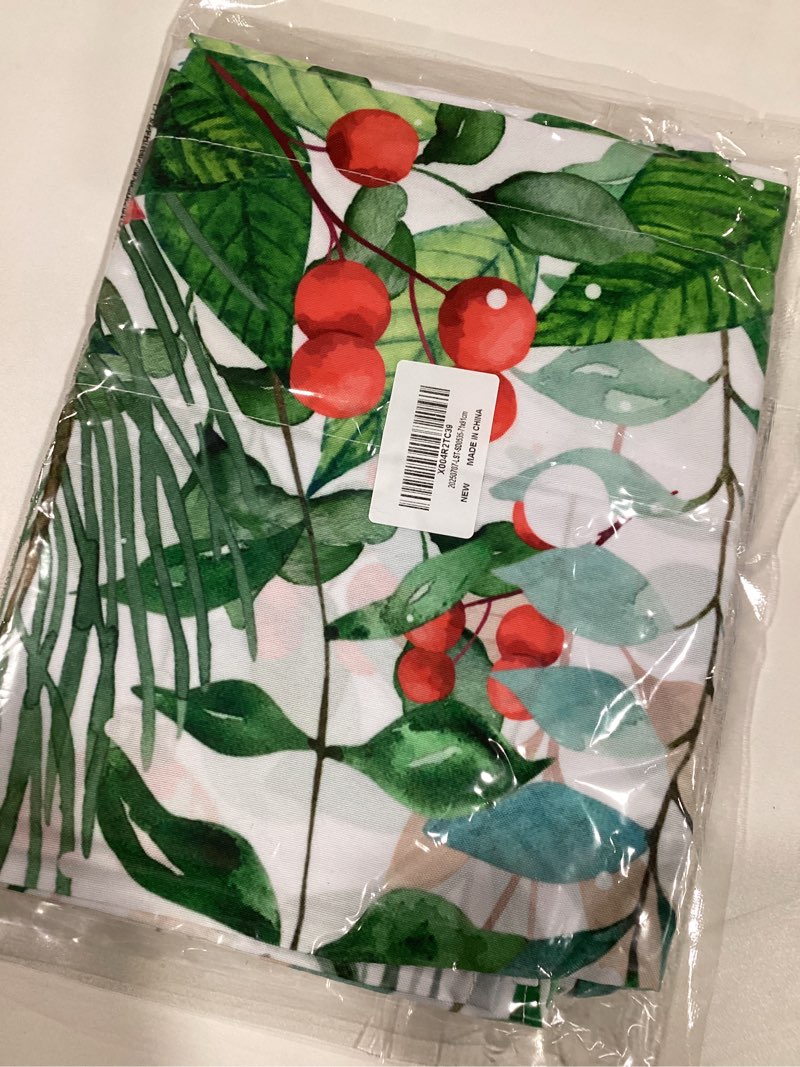 Condition photo showing New/Like New for Sage Green Eucalyptus Swag Curtain Valance for Windows,Watercolor Leaves Window Treatments Short Swag Topper for Kitchen Windows Bathroom Bedroom,28 x 36 Inch 28"W x 36"L (Pack of 2) Green Eucalyptus1