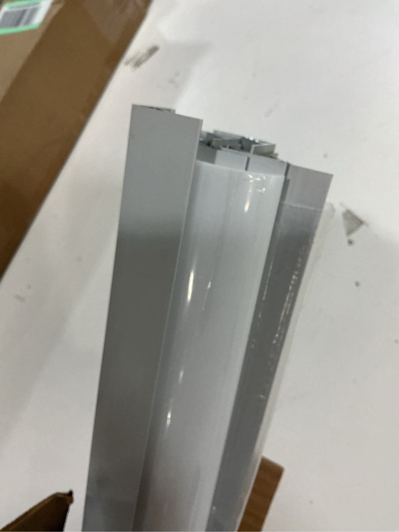 Condition photo showing As Is for Muzata 6Pack 3.3FT/1M Plus-Size Spotless V Shape LED Channel Silver Aluminum LED Diffuser Channel with Milky White Cover V101 WW 1M