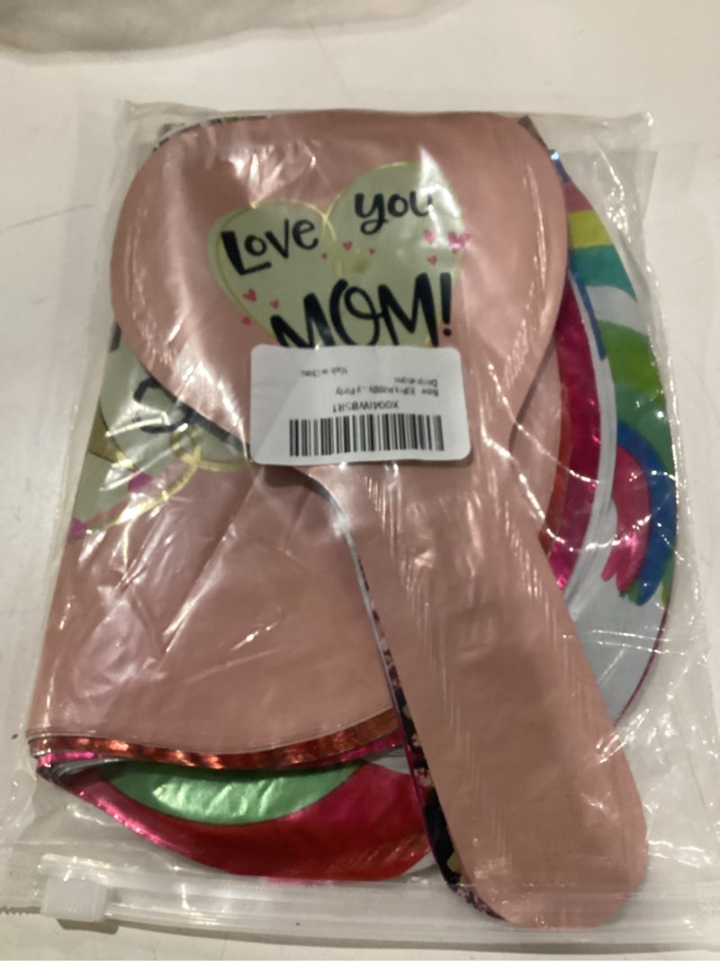 Condition photo showing As Is for 30pcs happy mother's day balloons - 20pcs 10'' and 10 pcs 5'' aluminum foil balloons heart for mother's day grandmother birthday party decorations 30pcs english