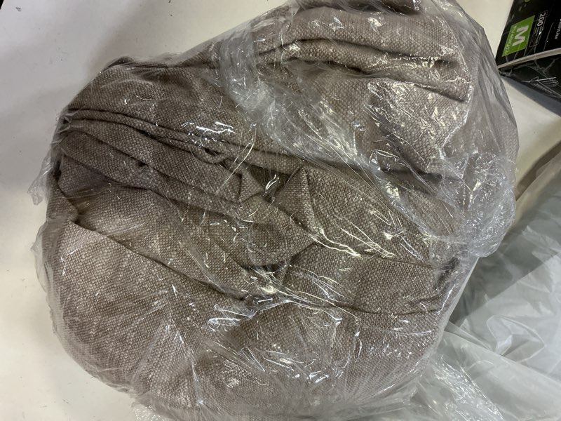 Condition photo showing Good Condition for cotton sheer curtain set natural 84in x 84in