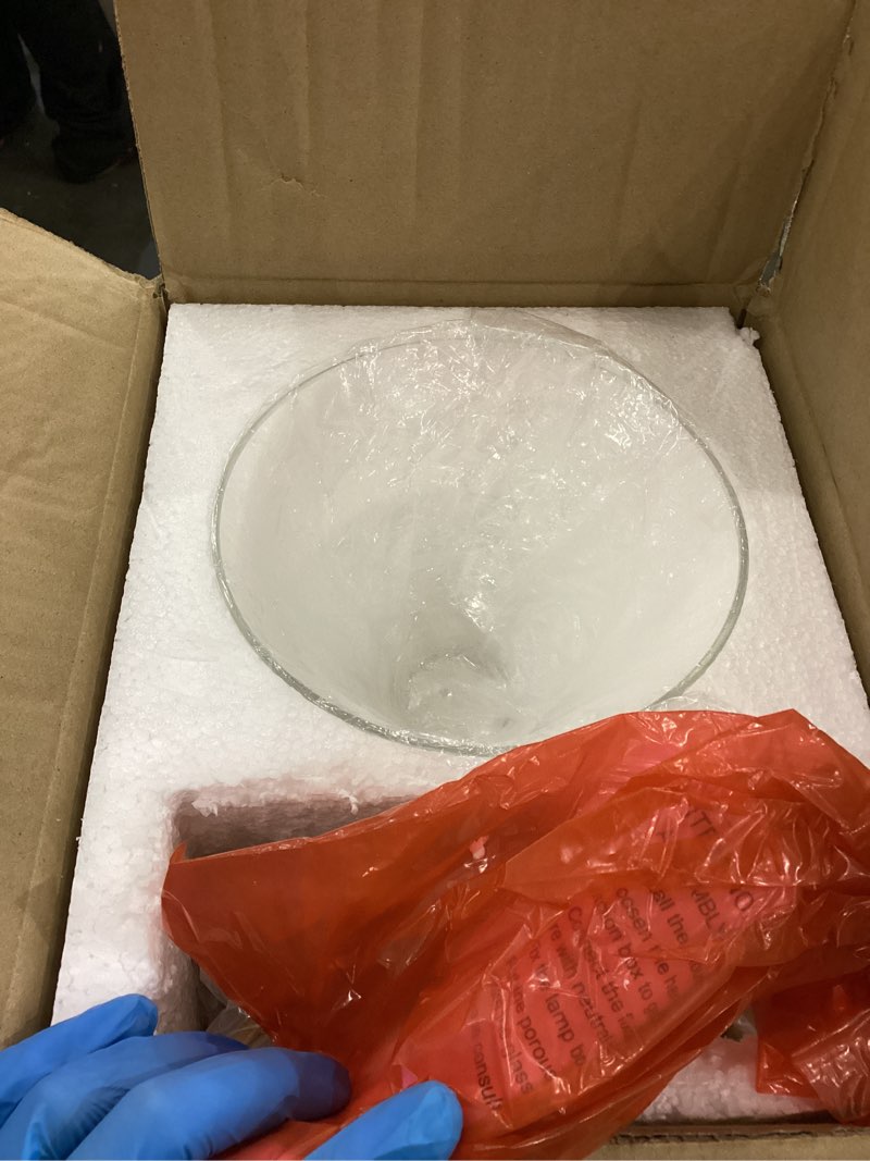 Condition photo showing As Is for Modern Gold Pendant Lighting for Kitchen Island Brass Cone Clear Glass Pendant Light Mini Hanging Lights for Kitchen Bar Countertop