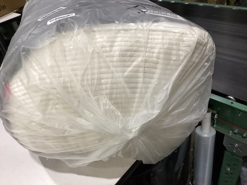 Condition photo showing Good Condition for higogogo square stuffed pouf ottoman, corduroy poufs with foam chunk filling, furry and fluffy pouf foot stool storage ottoman, 25.6 x 25.6 floor poufs foot rest for living room, beige 25.5 inch beige