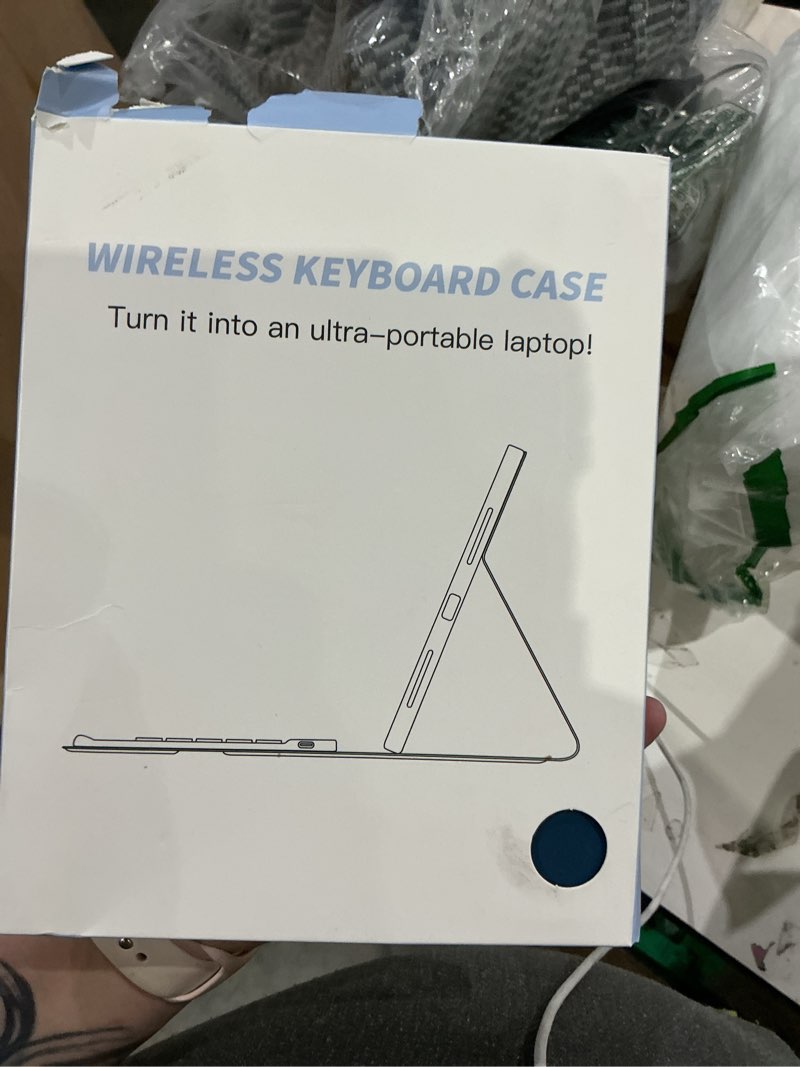 Condition photo showing New/Like New for cousper for ipad mini 7 keyboard case a17 pro 2024/ipad mini 6 generation case with keyboard 2021 8.3 inch, pencil holder, 7 color backlit detachable keyboard cover for ipad mini 7th/6th gen,navy blue