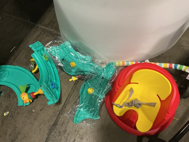 Condition photo showing As Is for  Bright Starts 3-in-1 SuperSeat Playful Paradise, Baby Activity Seat with Toys, Snacking Tray, Booster