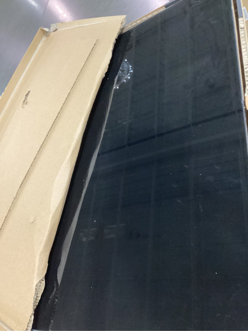 Condition photo showing Good Condition for glass black board magnetic dry erase board - black board 48 x 36 inches wall mounted glass blackboard, large frameless glass black board for wall office, home & school black 48"w x 36"h