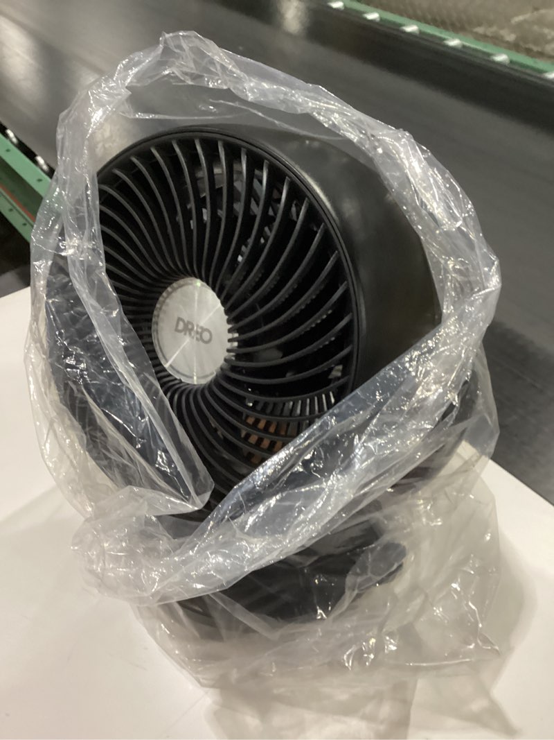 Condition photo showing New/Like New for Dreo Fan for Bedroom, Desk Air Circulator Fan with Remote, 11 Inch Table Fans for Whole Room, 60ft Powerful Airflow, 120° Vertical Manual +90° Oscillating, 4 Speeds, 8H Timer, Quiet Fan, Home Black