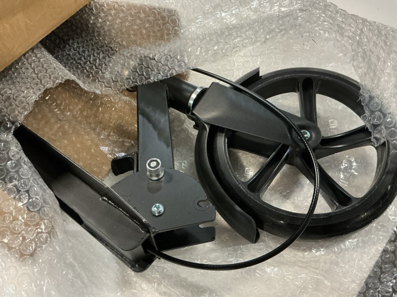 Condition photo showing Good Condition for scooters for kids 8-12, teens & adults - lightweight, foldable, 8-inch big wheels, hand brake & bell, 4 adjustable height levels, 240 lbs max load, perfect for school, campus and park rides black
