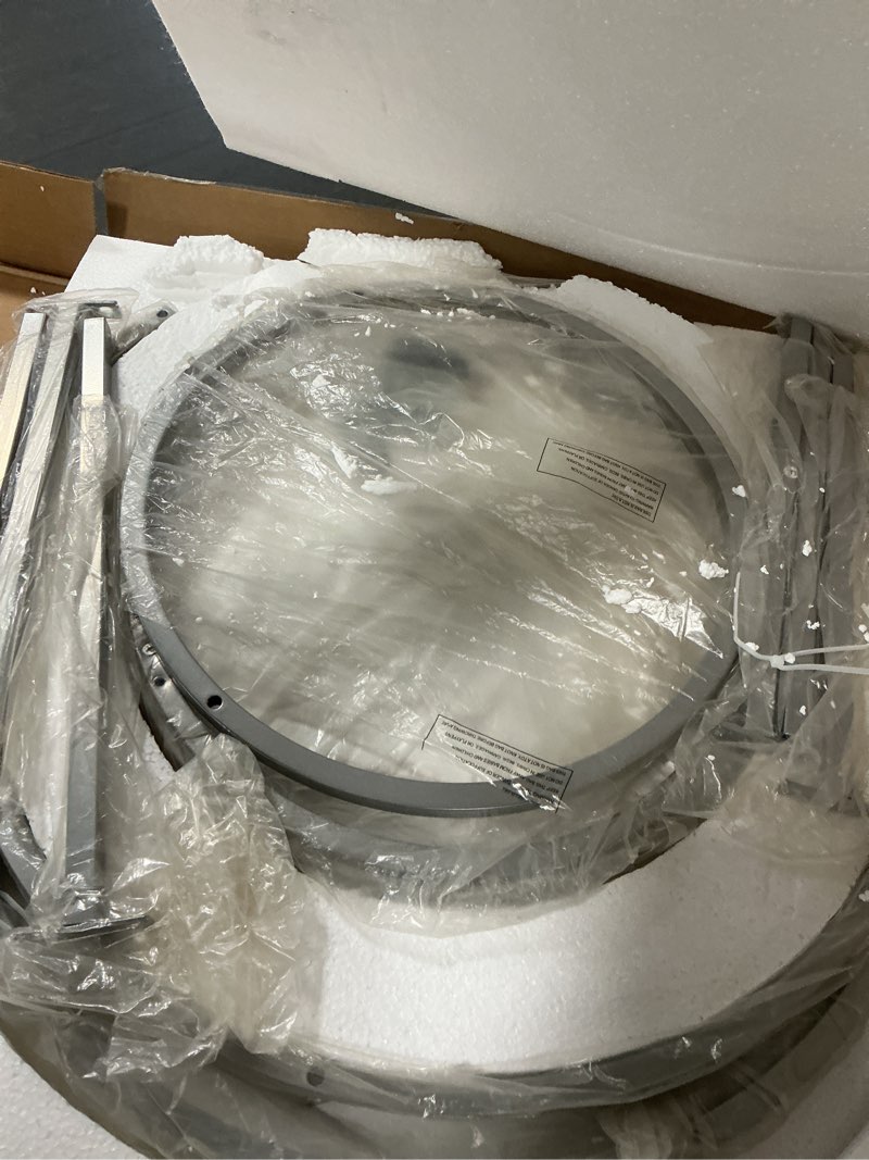 Condition photo showing Good Condition for aboxoo Coffee Table Nesting Side Round Set of 2 End Table Green Art Table Top Sturdy Metal Frame Desk Centerpiece Living Room Bedroom Apartment Modern Industrial Simple Nightstand Green Engineered Wood