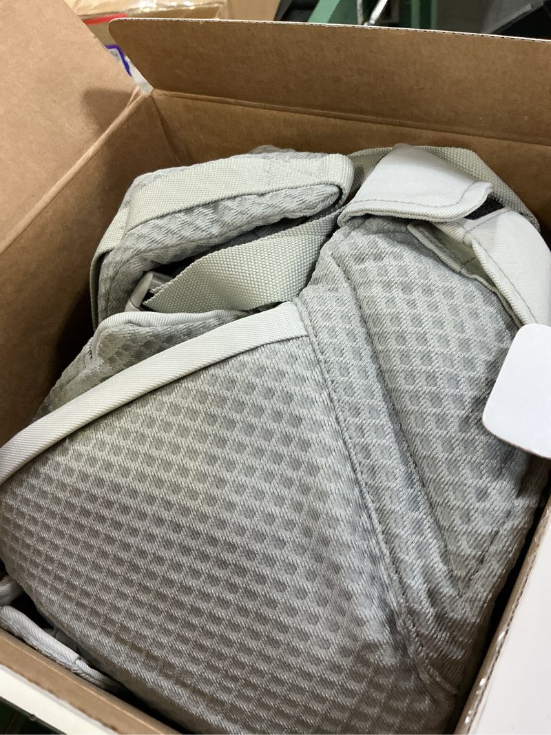 Condition photo showing As Is for ergobaby alta 2-in1 hip seat and carrier - all-position breathable mesh baby carrier for 4-48 months (12lbs - 45lbs) - breathable baby carriers for summer - softflex™ mesh - pearl grey pearl grey alta hip seat