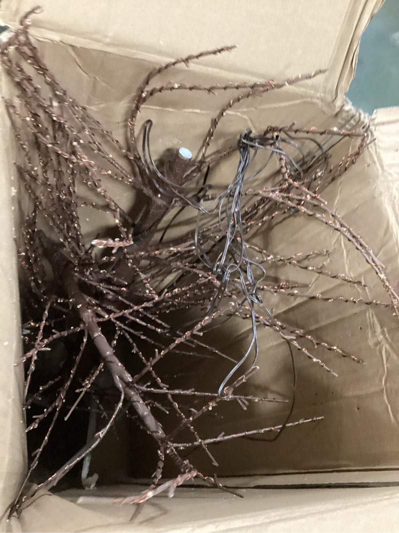 Condition photo showing Good Condition for Fudios Lighted Alpine Tree Brown Willow 4FT 450 LED Fairy Lights,Artificial Winter Twig Trees Plug i