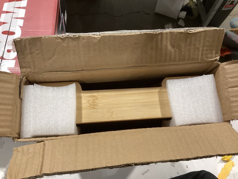 Condition photo showing Good Condition for HOLDN’ STORAGE Bamboo Wooden Pull out Cabinet Organizer 11" W x 20" D - Requires At Least a 12.25" W x 21" D. Cabinet Opening. W/Lifetime Limited Warranty. Bamboo Tray and Heavy gauge metal rails. Wood 11 Inch