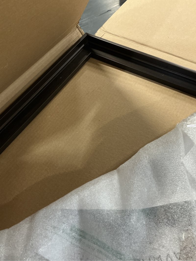 Condition photo showing Good Condition for Pixy Canvas 22x28 inch Floater Frames for Canvas Paintings | Floater Frame for Stretched Canvas and Canvas Panels | 1-3/8" Thick for 3/4" Deep Canvas (Dark Walnut, 22 x 28 inch) Dark Walnut 22 x 28 inch